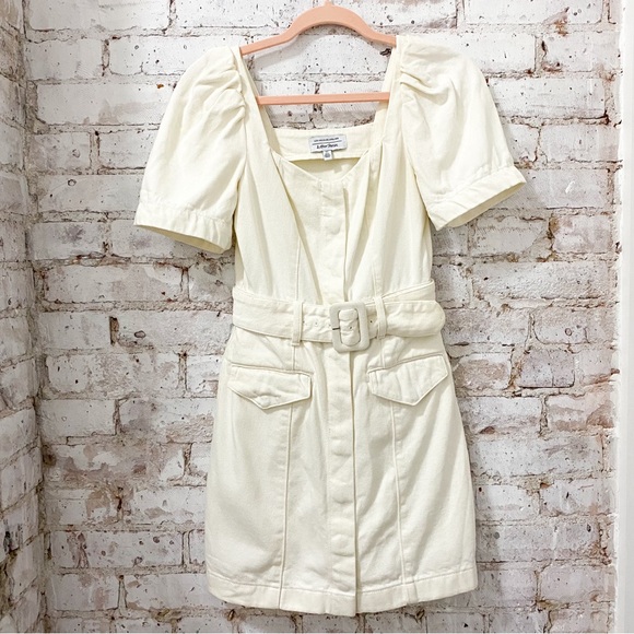 & Other Stories White / Cream Denim Mini Dress - Picture 5 of 10
